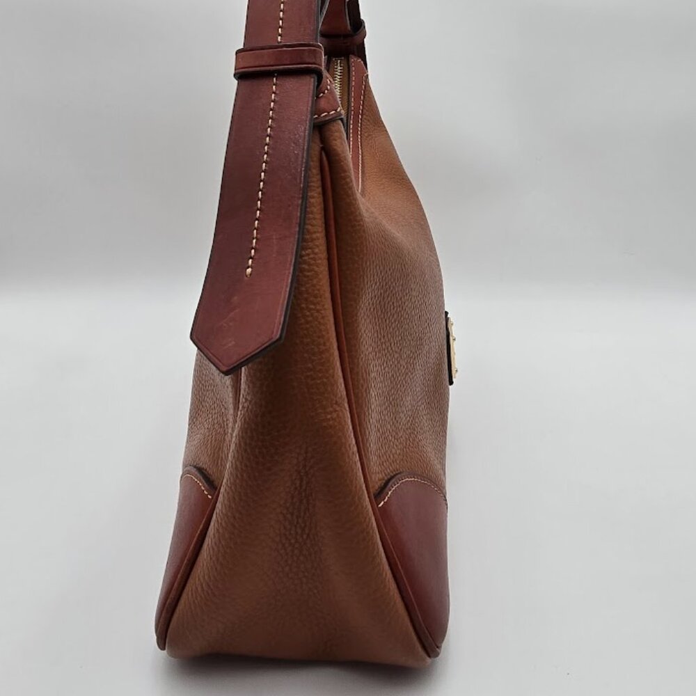 DOONEY & BOURKE REFINED PEBBLE LEATHER HOBO BAG, CARMEL - Picture 3 of 16